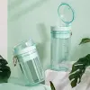 Nueva versión coreana bocadillos creativos almacenamiento pajita tazas para adultos con escala niños anti-caída portátil taza de plástico 300ML Specification image
